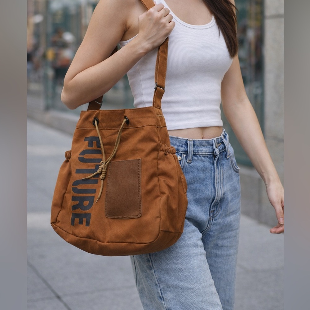 BOHO Inspired FUTURE Brown Unisex Polyester Bag (with PU Coating)